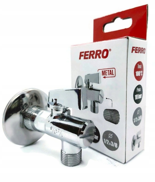 

Ferro Zawór kulowy 1/2x3/8 z filtrem do baterii