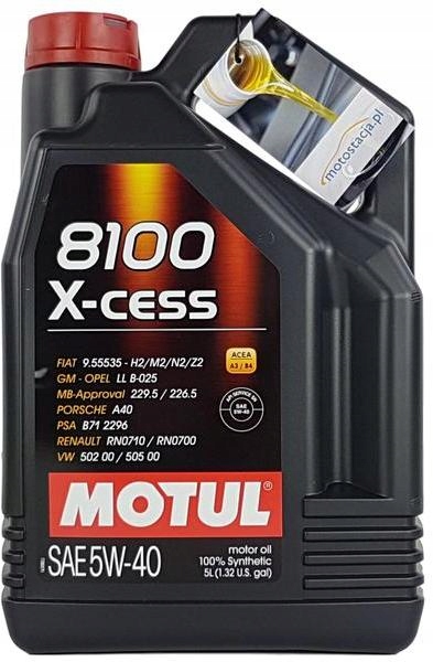 

Motul 8100 X-cess 5W40 Sn/cf A3/B4 5L