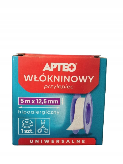 

Włókninowy przylepiec 5m x 12,5 mm Apteo