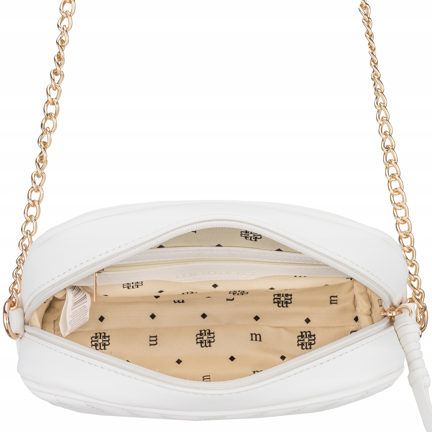Torebka MONNARI Listonoszka CHANELKA PIKOWANA BIAŁA Model BAG0150-000