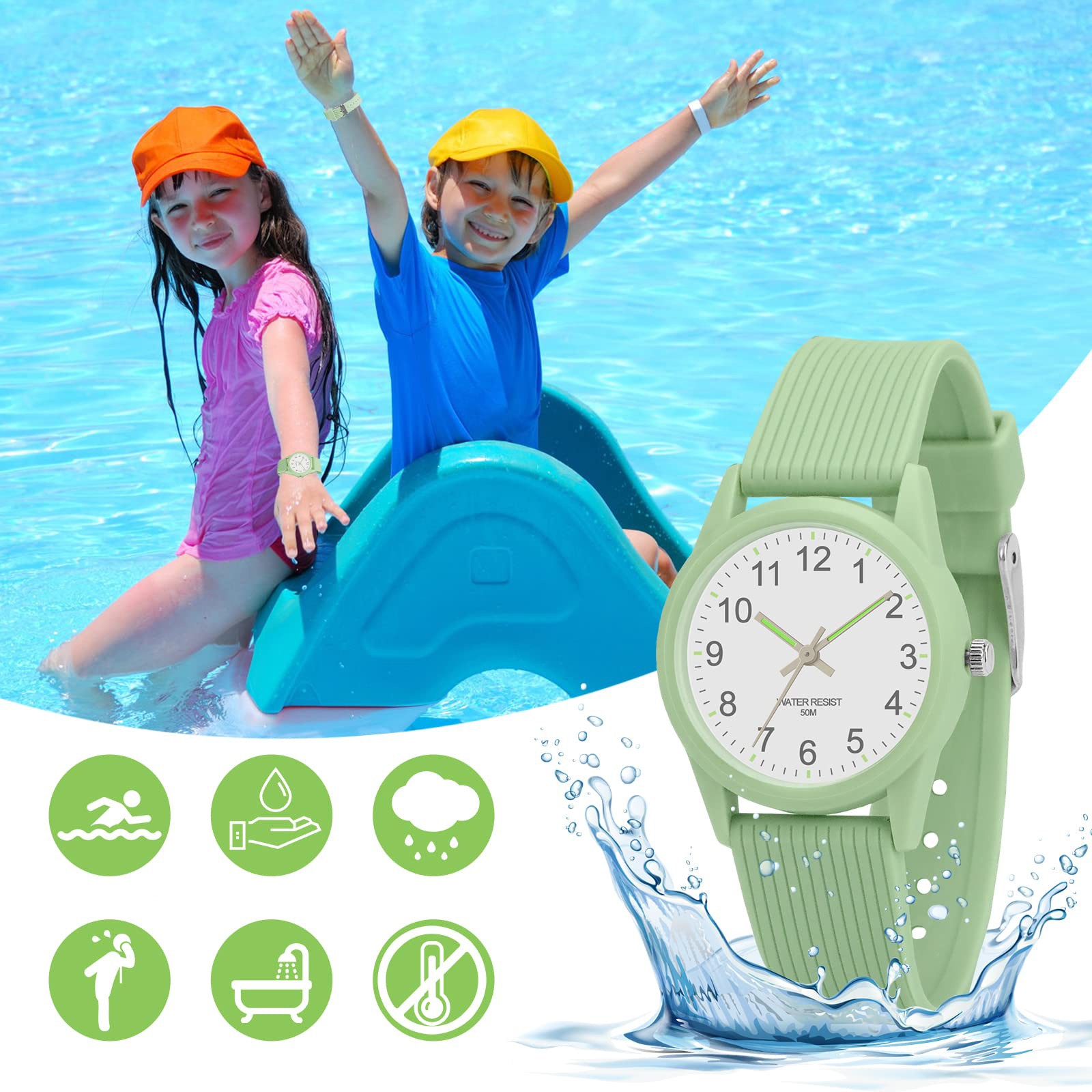 Zegarek Analogowe dla Dzieci w 4+ lat Wodoodporny EAN (GTIN) 6933257890107