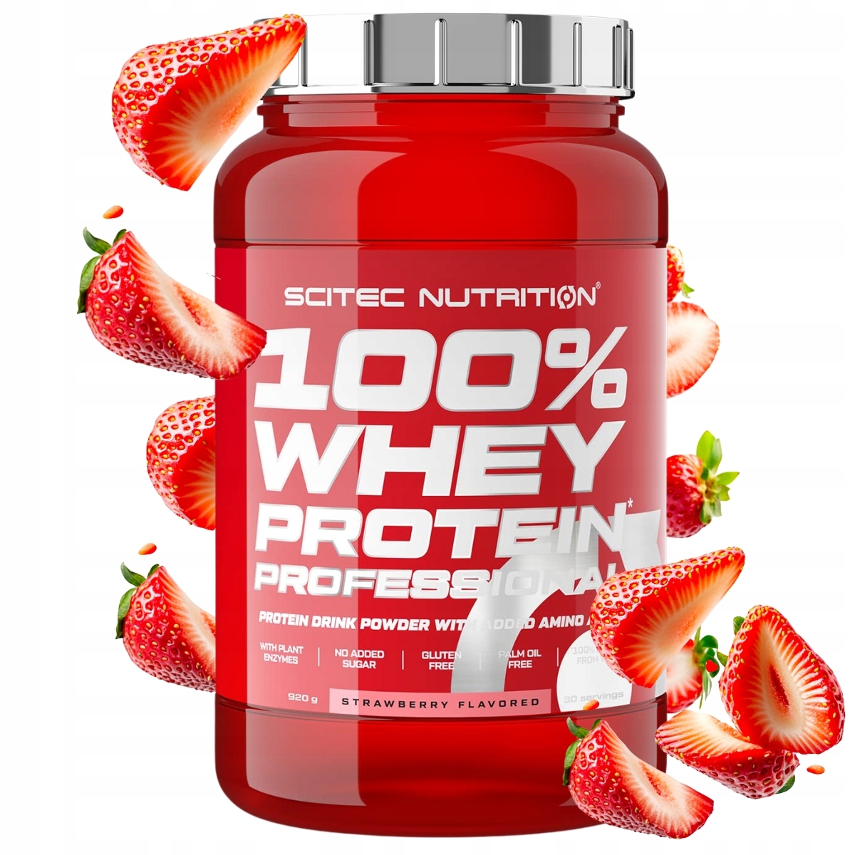 Scitec 100% Whey Protein Professional 920 g Jahoda