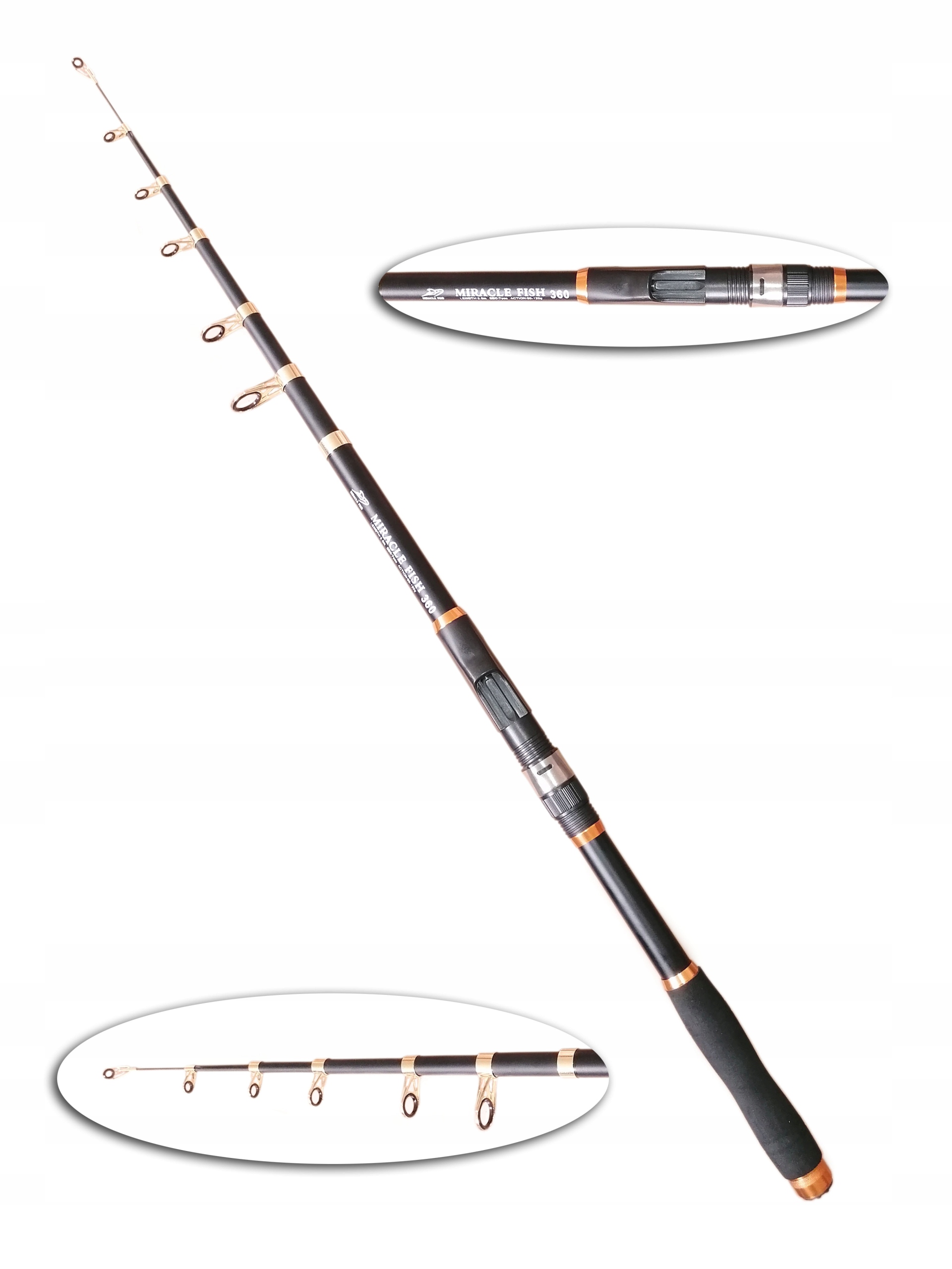 Wędka Teleskopowa 3,6m kompozytowa cw60-120g Mocna