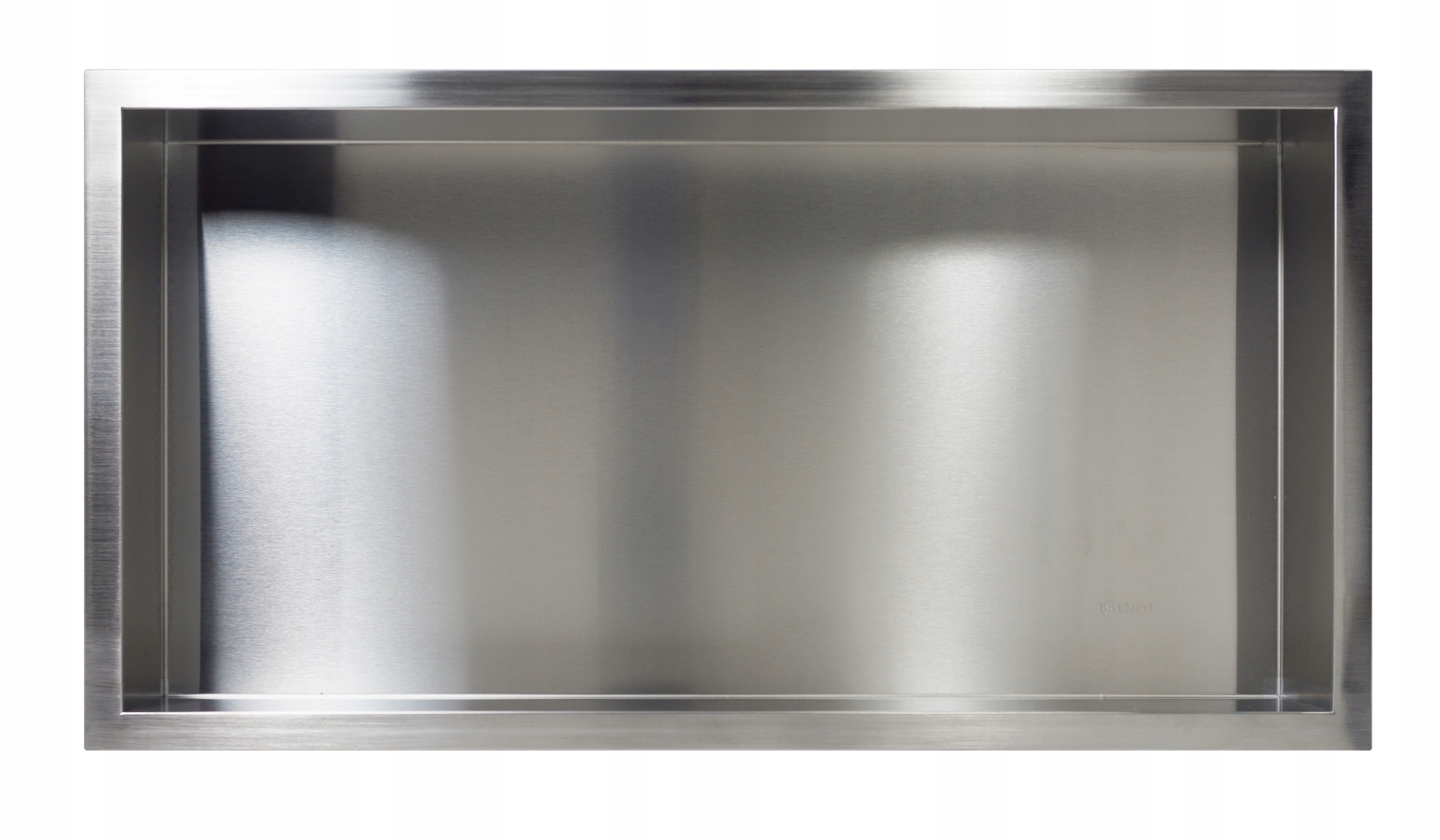 Kúpeľňová Vstavaná Polica 60x30x10 Inox S Golierom Balneo Nerezová Oceľ