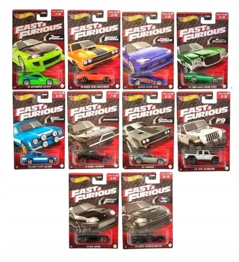 

Hot Wheels Fast & Furious zestaw 10szt autek 2023
