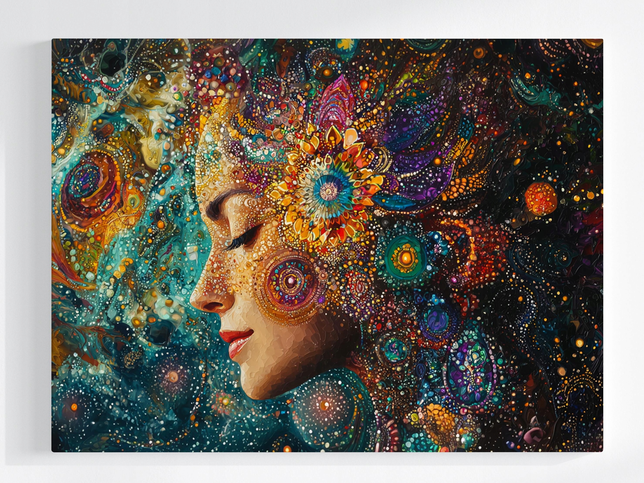 Obraz Na Plátně Canvas Portrét Žena Mandala Čakra Energie Zen 100x75