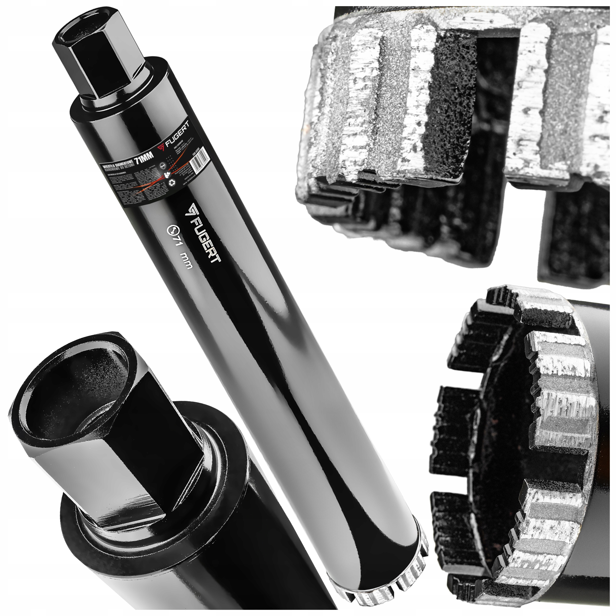 Wiertło Koronowe Do Betonu Diamentowe 71MM 1.1/4 Unc Fugert FUG-0206