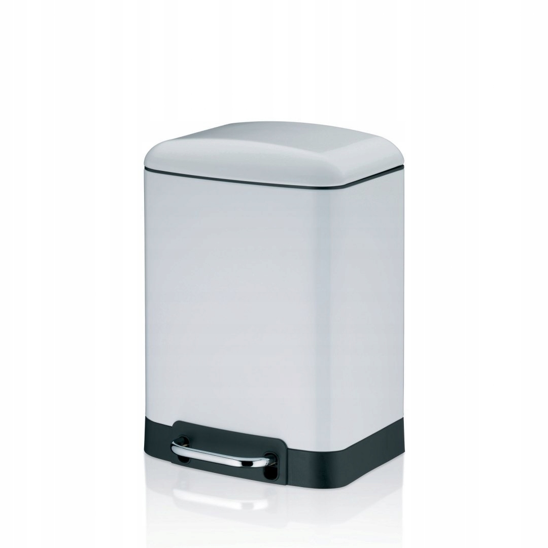 Koš otevíratelný pedálem, 6,0 l, bílý