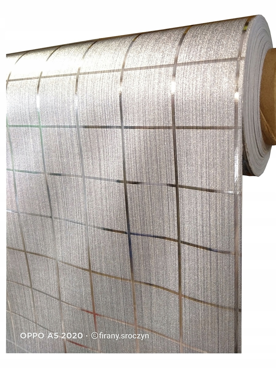 Cerata METALIZOWANA 3D KWADRATY metry OBRUS 140