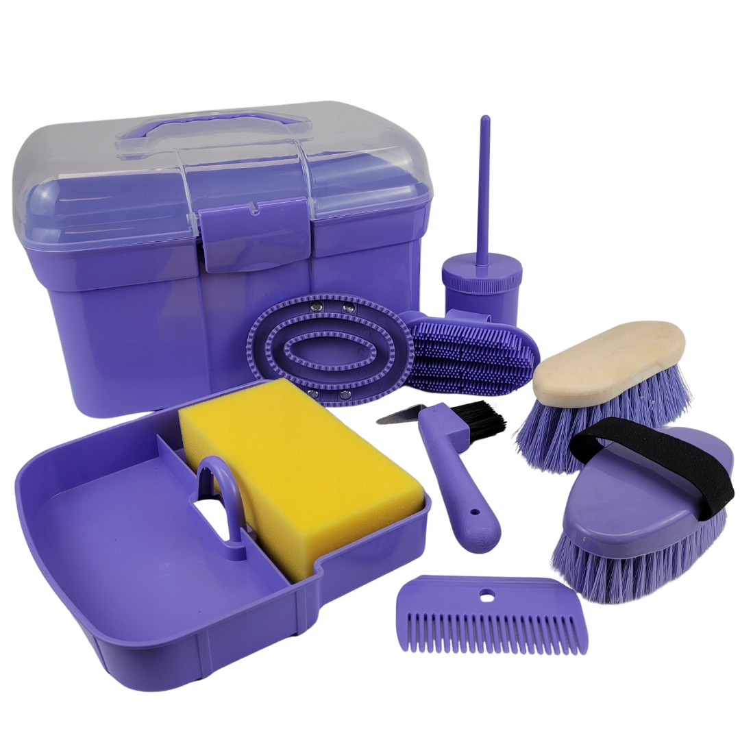 Skrzynka kuferek dla dzieci z akcesoriami do pielęgnacji konia Covalliero