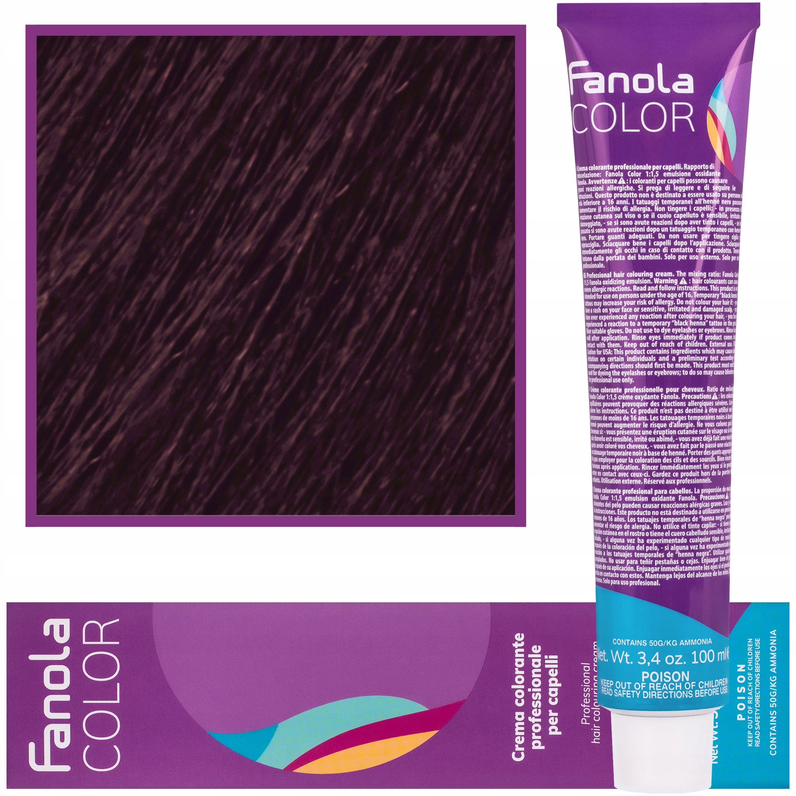 

Farba do włosów Fanola 100ml kolor 5,22