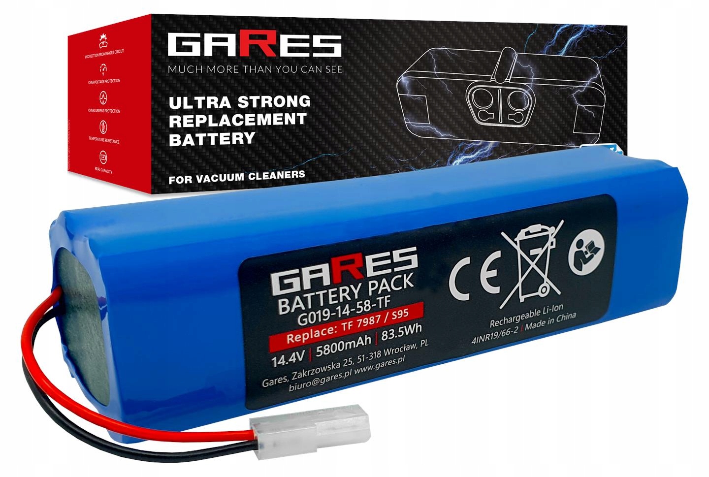 Bateria Akumulator do Rowenta X-Plorer Serie 95 NS0 N047-4S2P 14,4V 5,8Ah