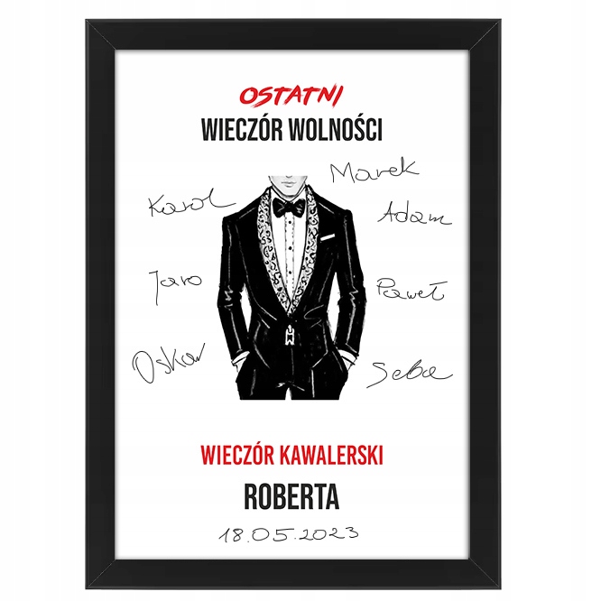 

Na Wieczór Kawalerski Pamiątka Obrazek