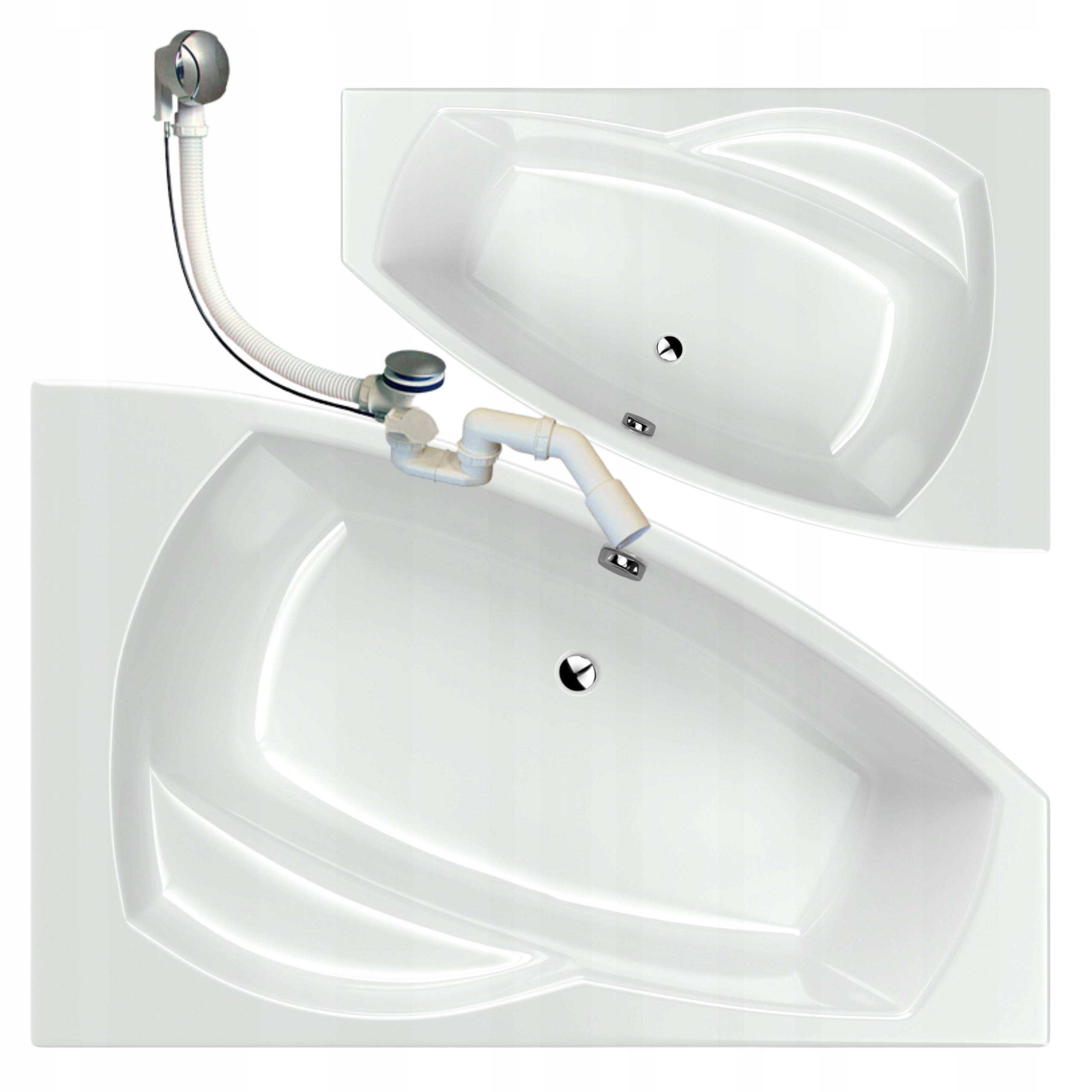 Rohová Vana Se Sifonovým Sedákem Pravá Asymetrická Laminart 150X100