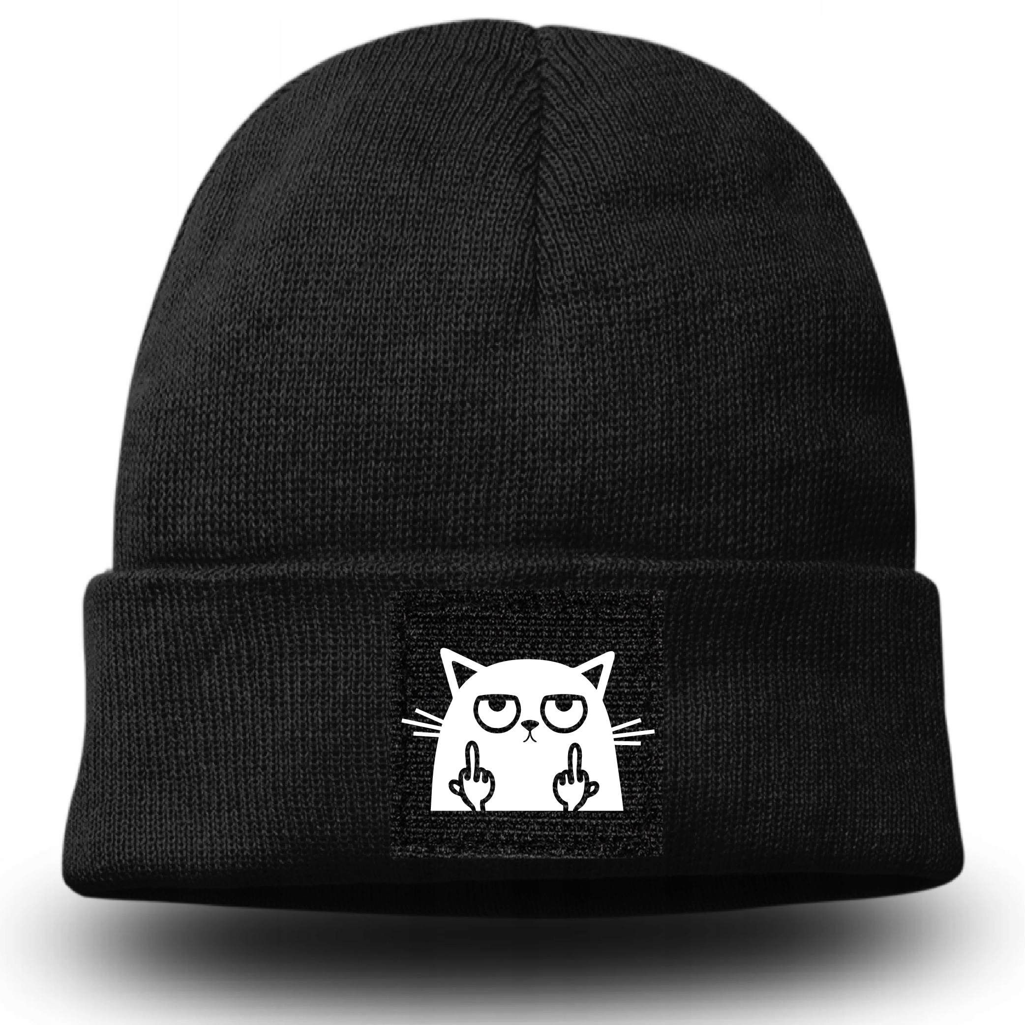 

Czapka Zabawna Kot Fuck You Beanie Jesień Zima Cat