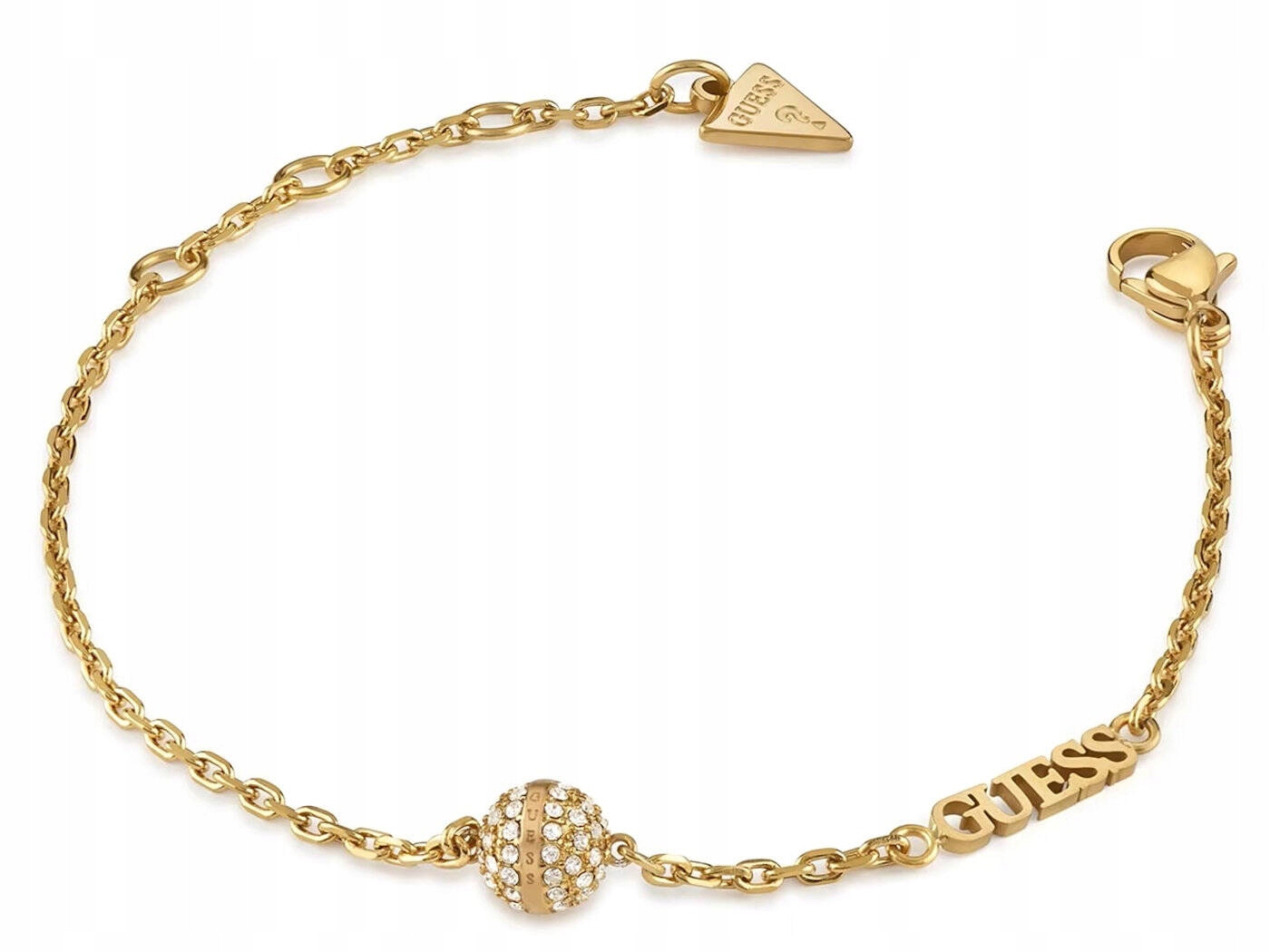 Zlatý Ocelový Náramek Guess Calypso Křišťály JUBB04456JWYGS