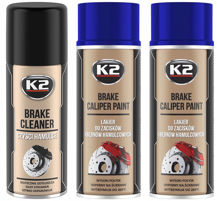 

K2 Lakier Do Zacisków Bębnów Niebieski x2 +zmywacz