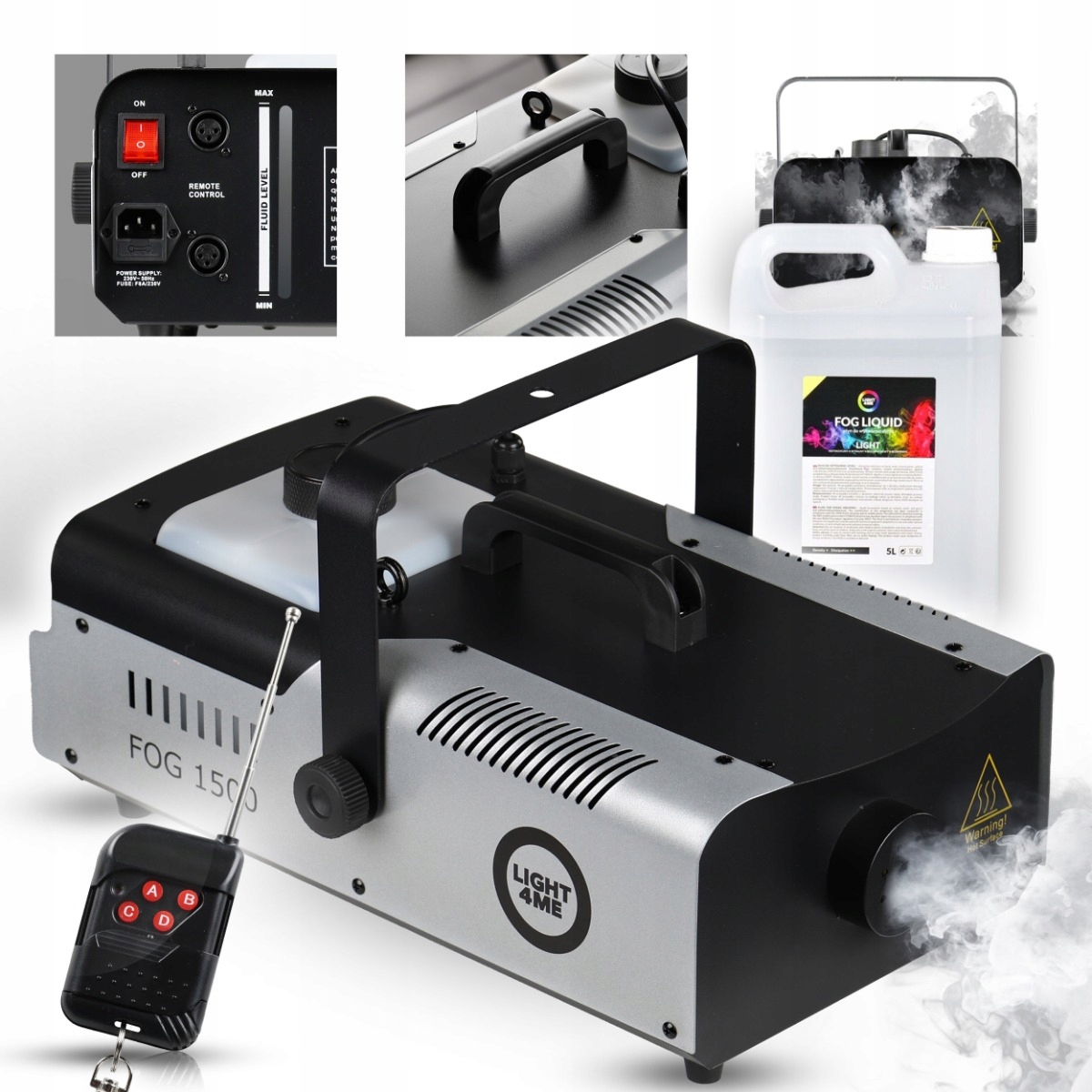Výrobník Kouře, Mlha, Kouřová Mašina, Výkonný Výkon 1500 W, Dálkové Ovládání Kapalina