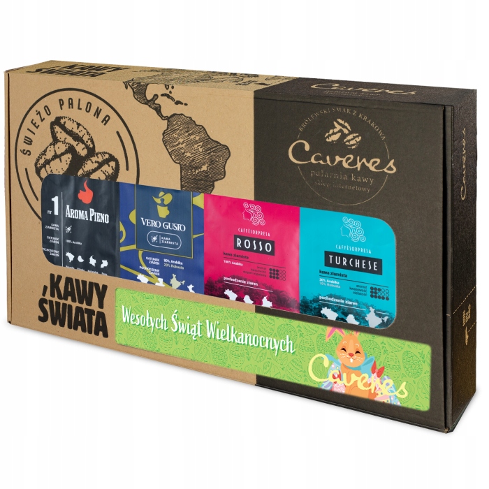 Wielkanocny Zestaw Prezentowy Kawa Ziarnista 1kg Box Premium
