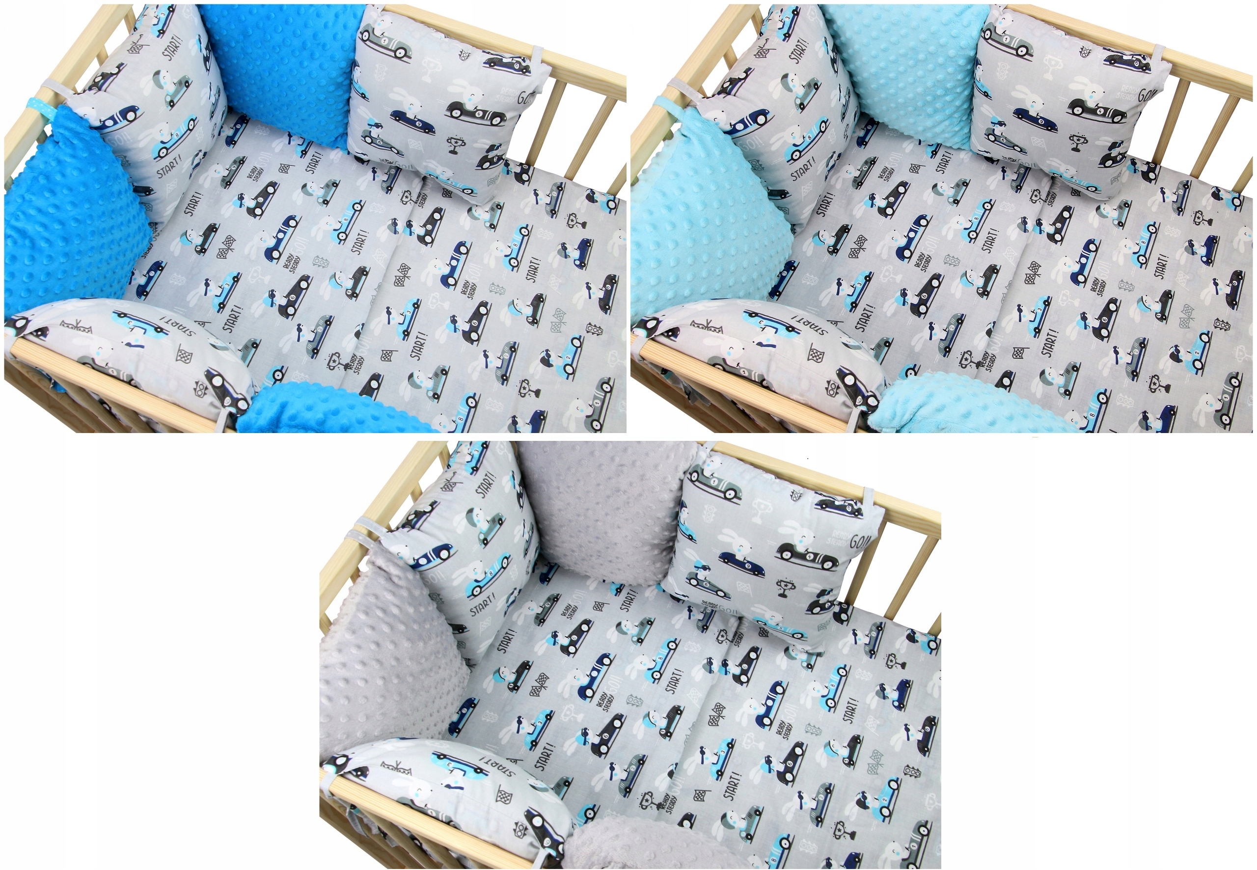 

9 Części Pościel 120x90 Do Łóżeczka 120X60 Minky!