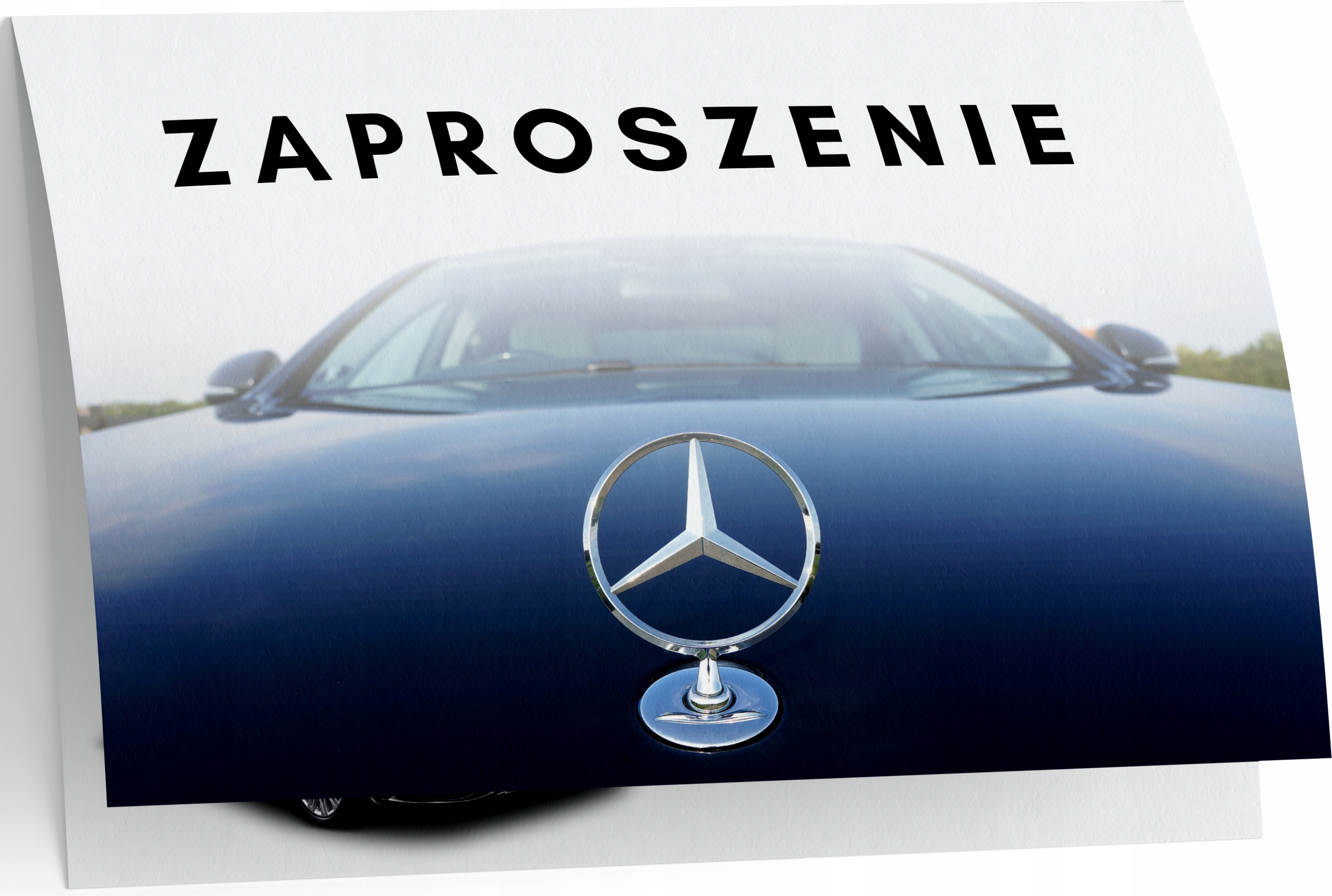 ZAPROSZENIE MERCEDES AUTA SAMOCHODY ZAPROSZANIA URODZINOWE 20x15 cm