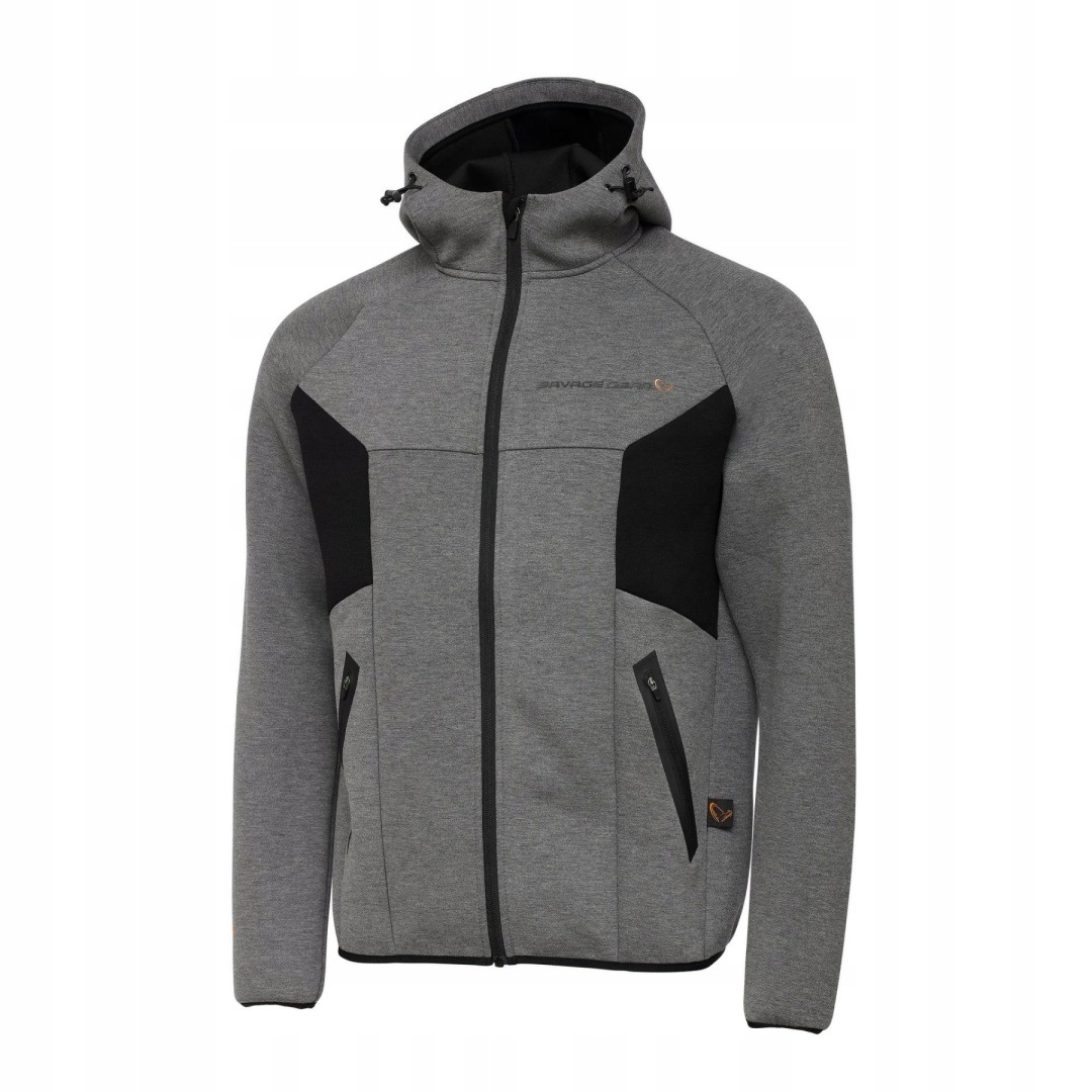 Bluza Z Kapturem Savage Gear Tec-foam Zip Ciemnoszary Melanż Rozmiar L
