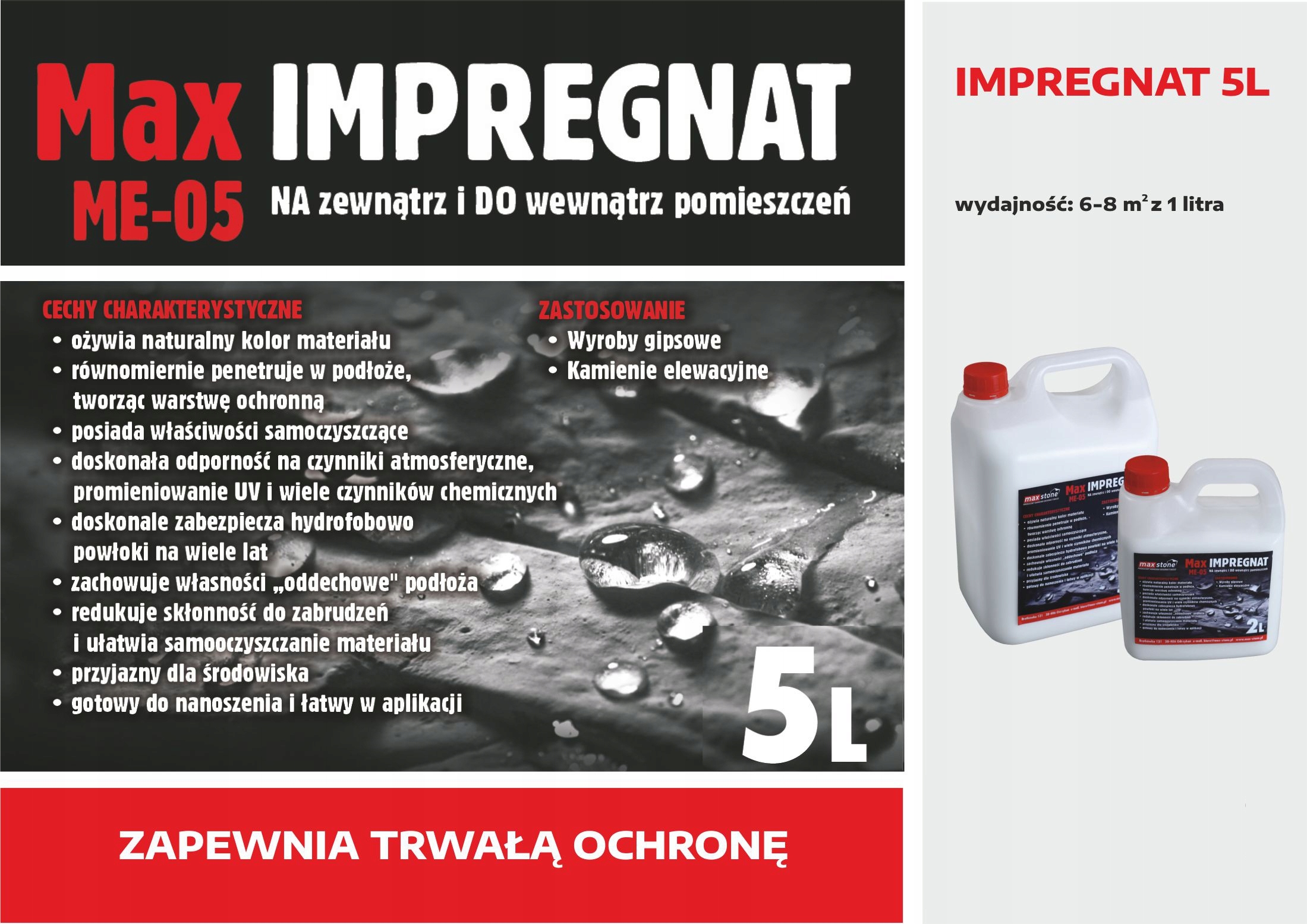 Impregnat do płytek gipsowych i elewacyjnych 5L