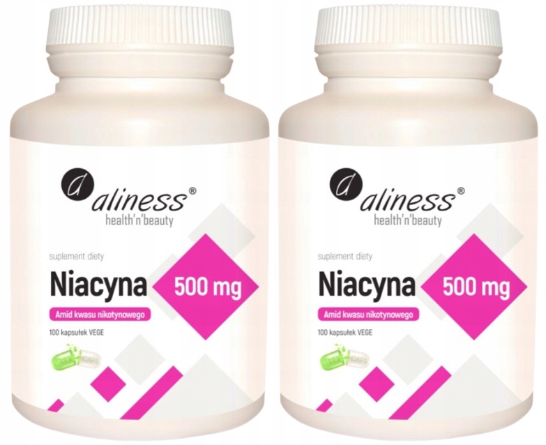 Aliness Niacín 500mg Vitamín B3 2x100kaps Depresia Zdravá pokožka Únava