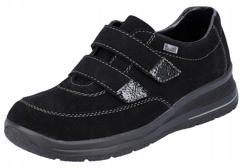 Rieker L7750-00 37 černé kožené polobotky Tex