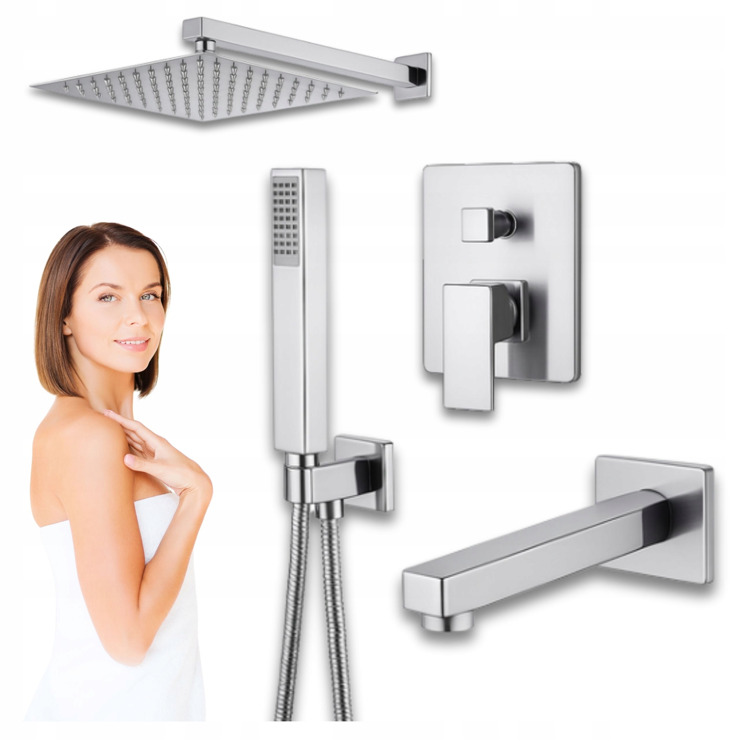 Sprchový Set Podomítkový Cubo Chrom Smartbox