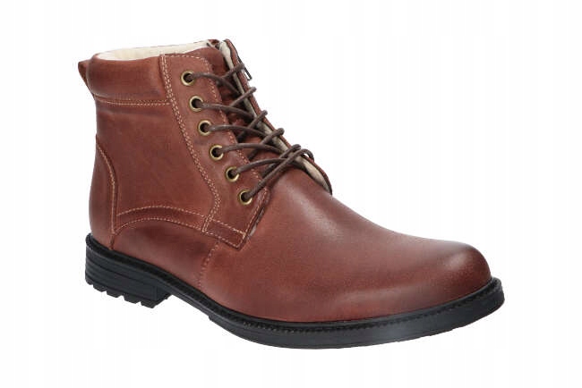 

American CY66 Trzewiki Buty Zimowe Skórzane Br 43