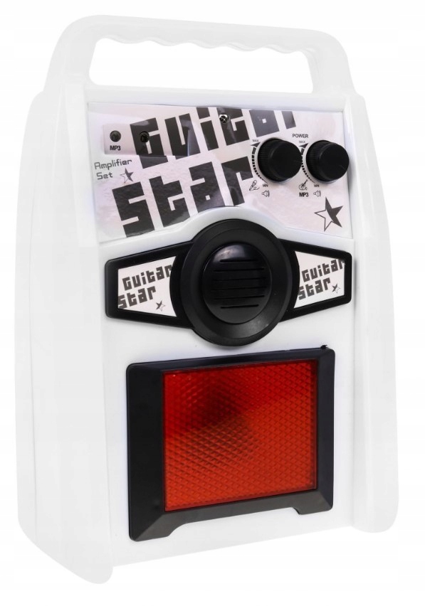 Gitara Elektryczna z Mikrofonem Statyw Wzmacniacz Materiał plastik