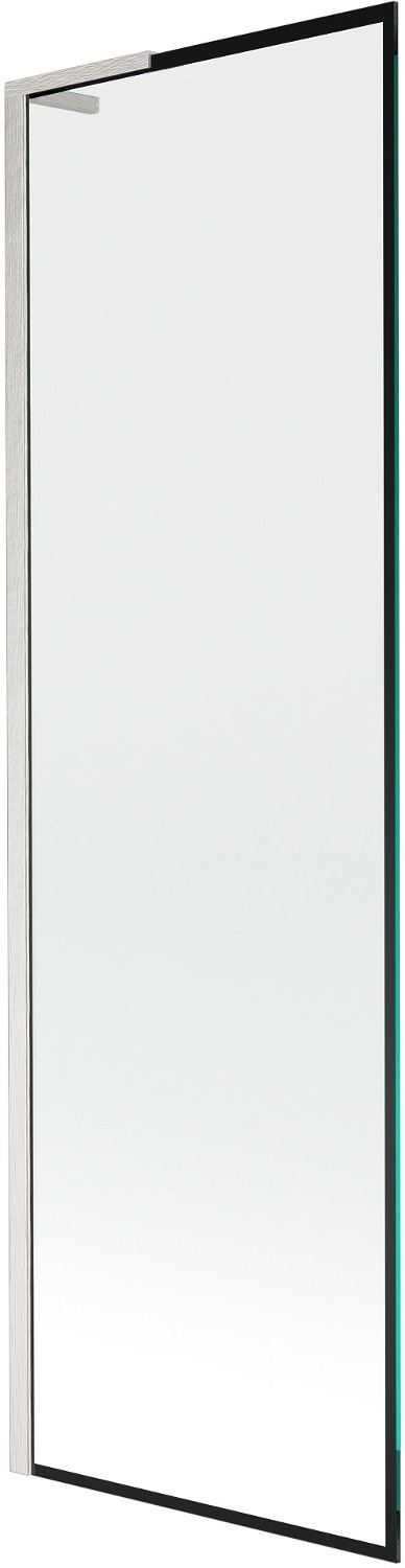 Mexen Next L vanová zástěna 1-křídlová 60 x 150 cm, černý vzor, kartáčovaný