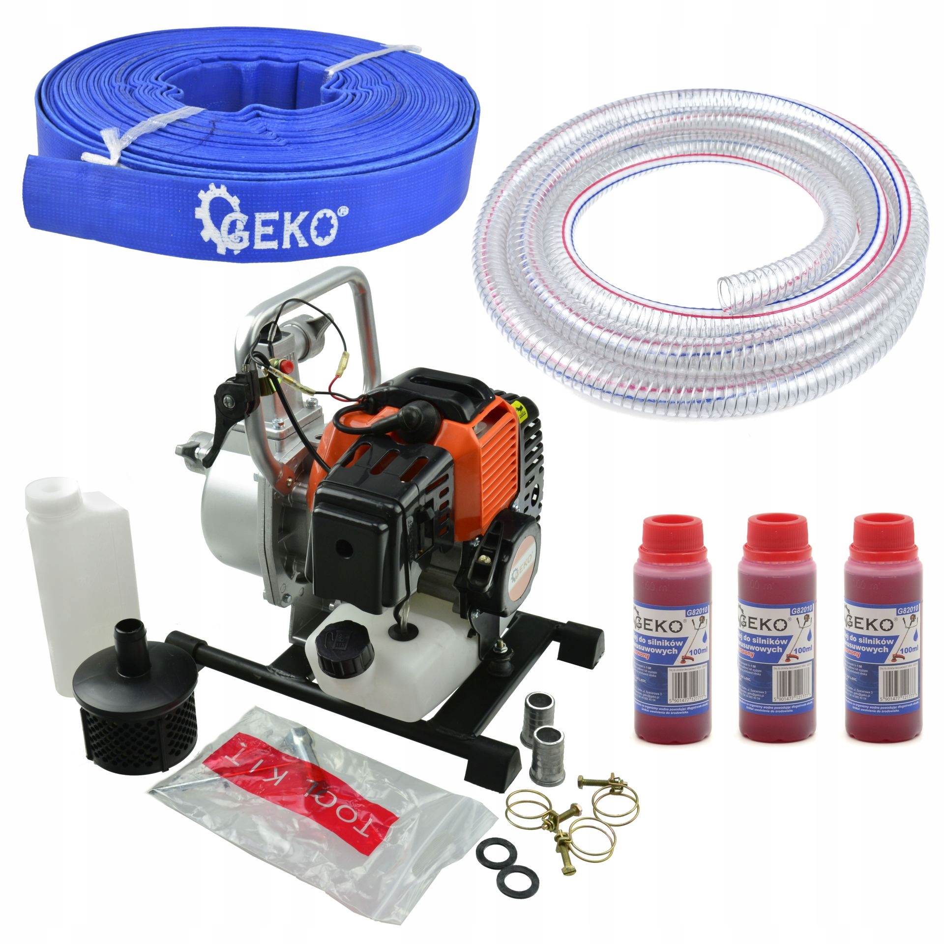 POMPA SPALINOWA MOTOPOMPA 1" WĄŻ PCV OLEJ WĄŻ SSAWNY