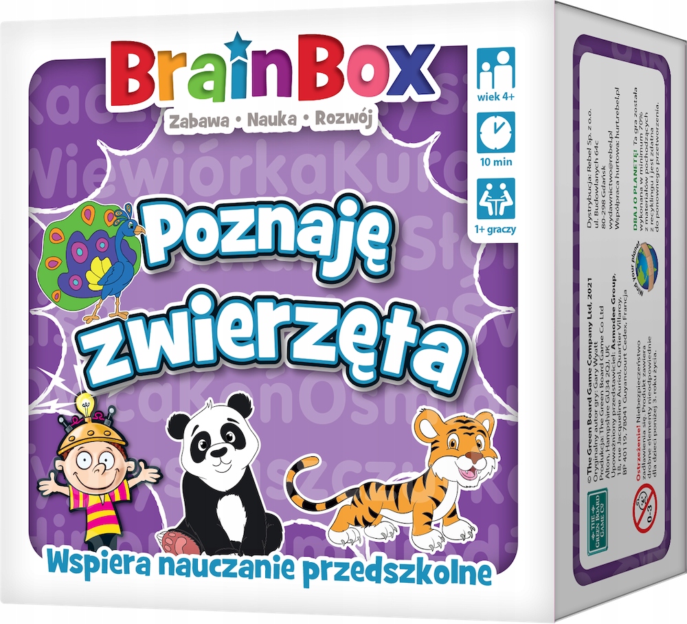 

Gra Brainbox Poznaję Zwierzęta Dla Dzieci Rebel