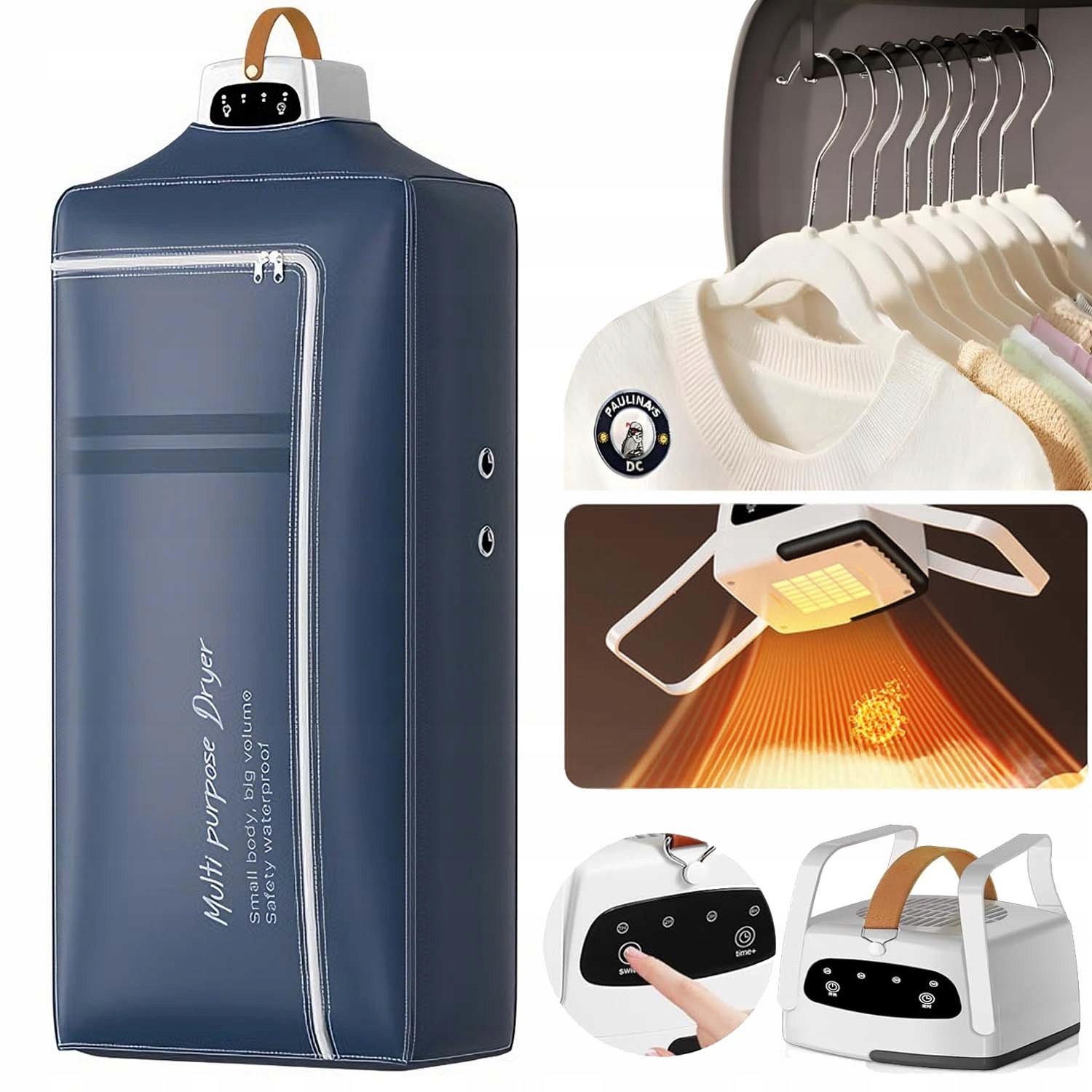 Levně Elektrický Sušák Na Prádlo, Skládací Sušák, Přenosný Sušák 600W