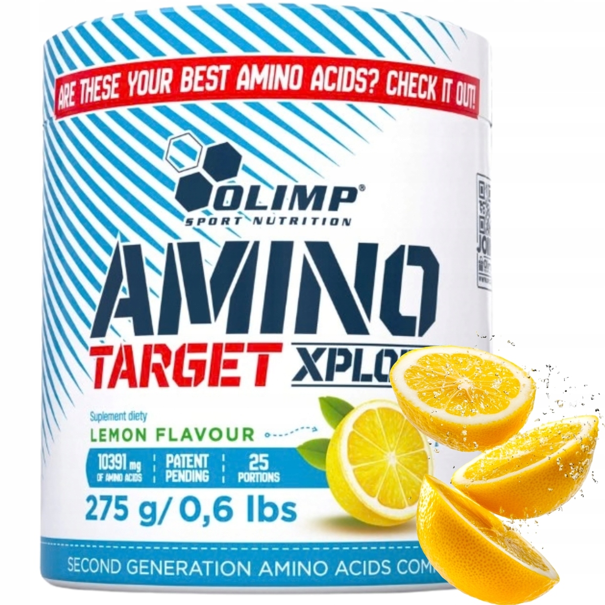 Vícesložkový prášek Amino Target Xplode Olimp 275 g citronový
