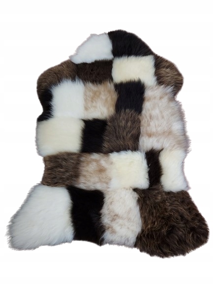 Ovčí kůže Přírodní mřížka Šachovnice Přírodní kůže Handmade