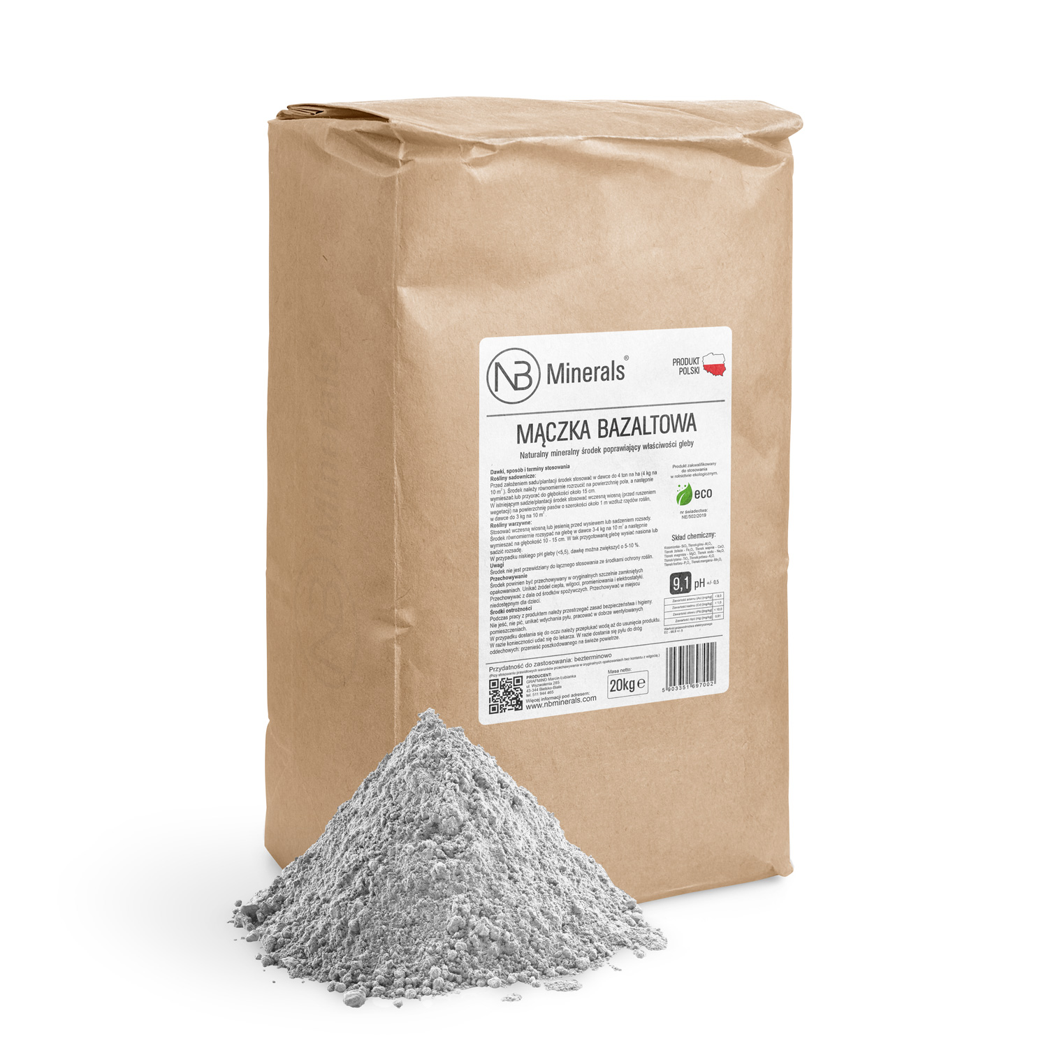 

Ekologiczna mączka bazaltowa naturalne nawozy 20kg