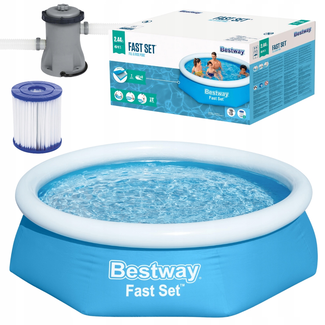 Rozperný bazén Filtračná pumpa okrúhla 244 x 61 cm