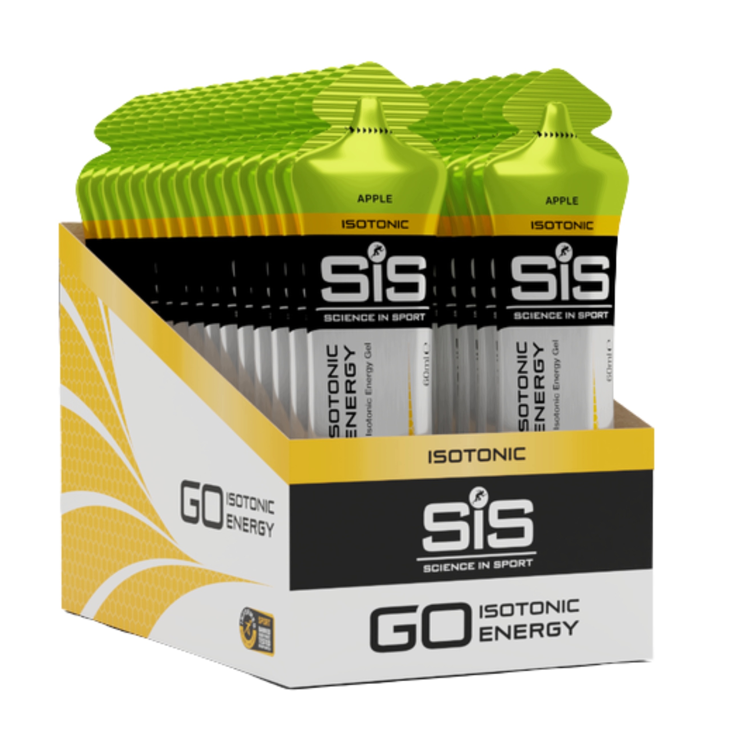 Energetický Gel Sis Go Isotonic Gel 60 Ml x 30 jablečný Energie Elektrolyty