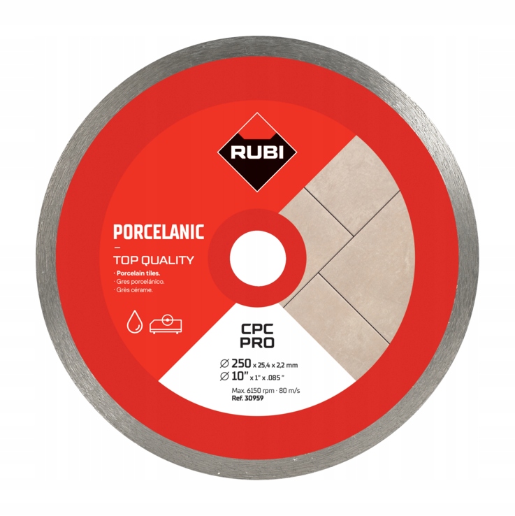 Rubi Tarcza Diamentowa do gresu porcelanowego Cpc 250x25,4mm Superpro 2,2mm