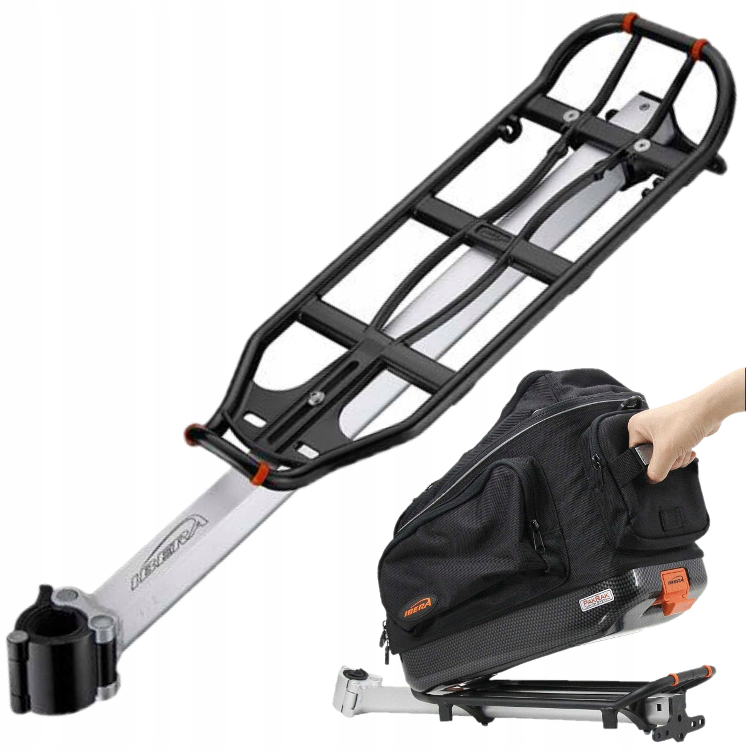 Bagażnik Rowerowy Do Sztycy Ibera PakRak Commuter IBRA11 Do 10kg Aluminiowy