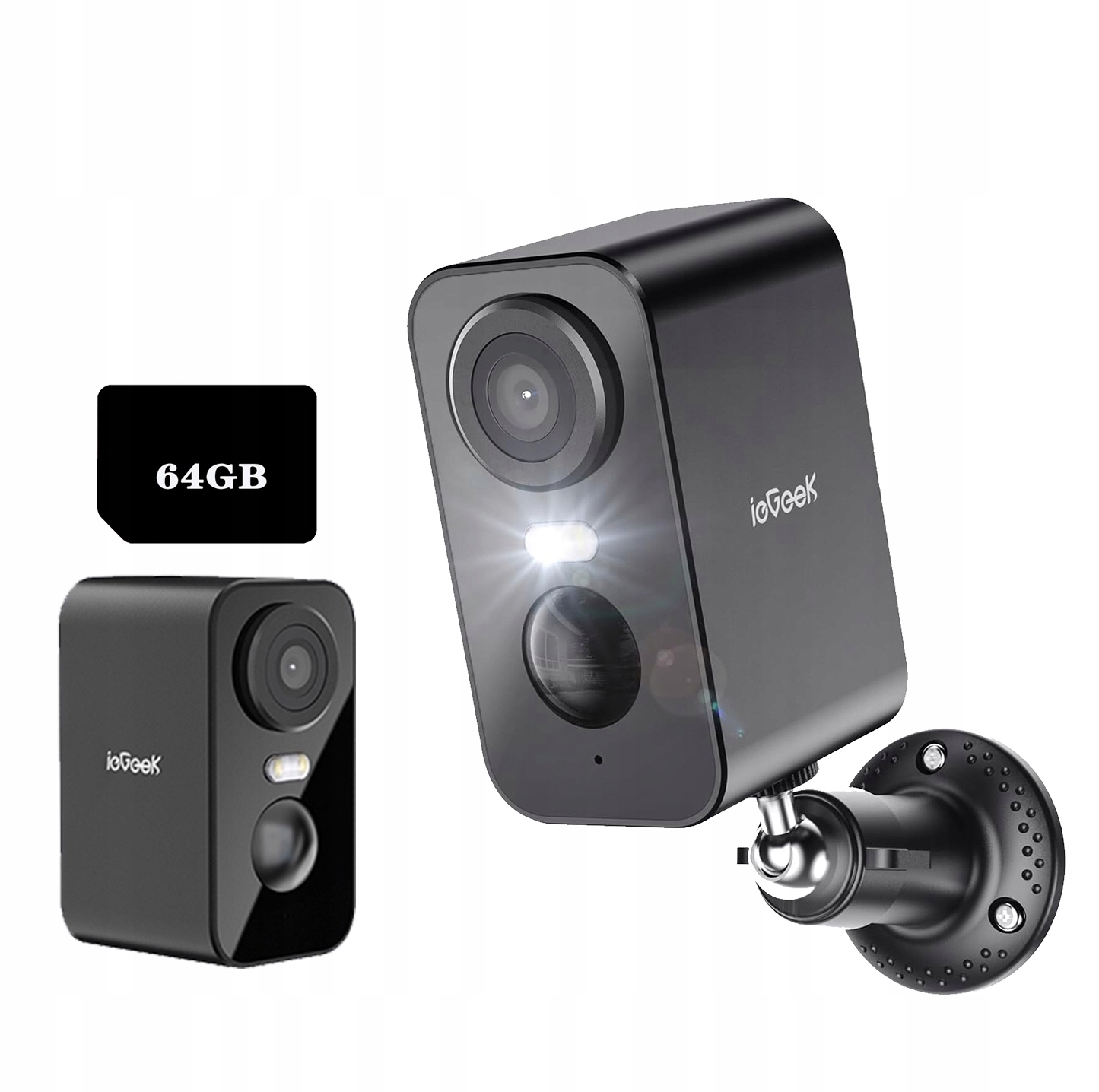 Venkovní Bezdrátová Wifi Kamera 2K 3MP 4X Zoom Na Baterie 64GB Sd