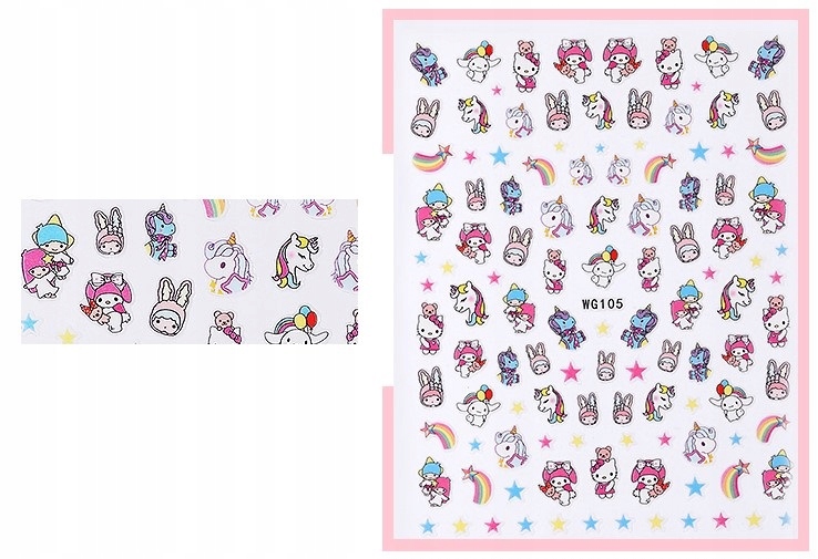 

Naklejki Na Paznokcie Cartoon 105 Hello Kitty