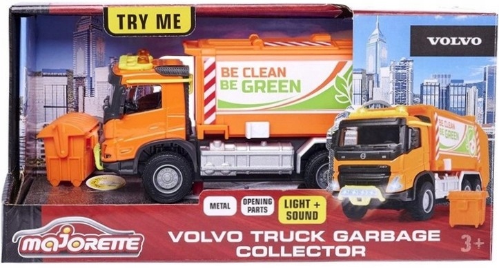

Majorette Śmieciarka Volvo Pojazd 19cm skala 1:43