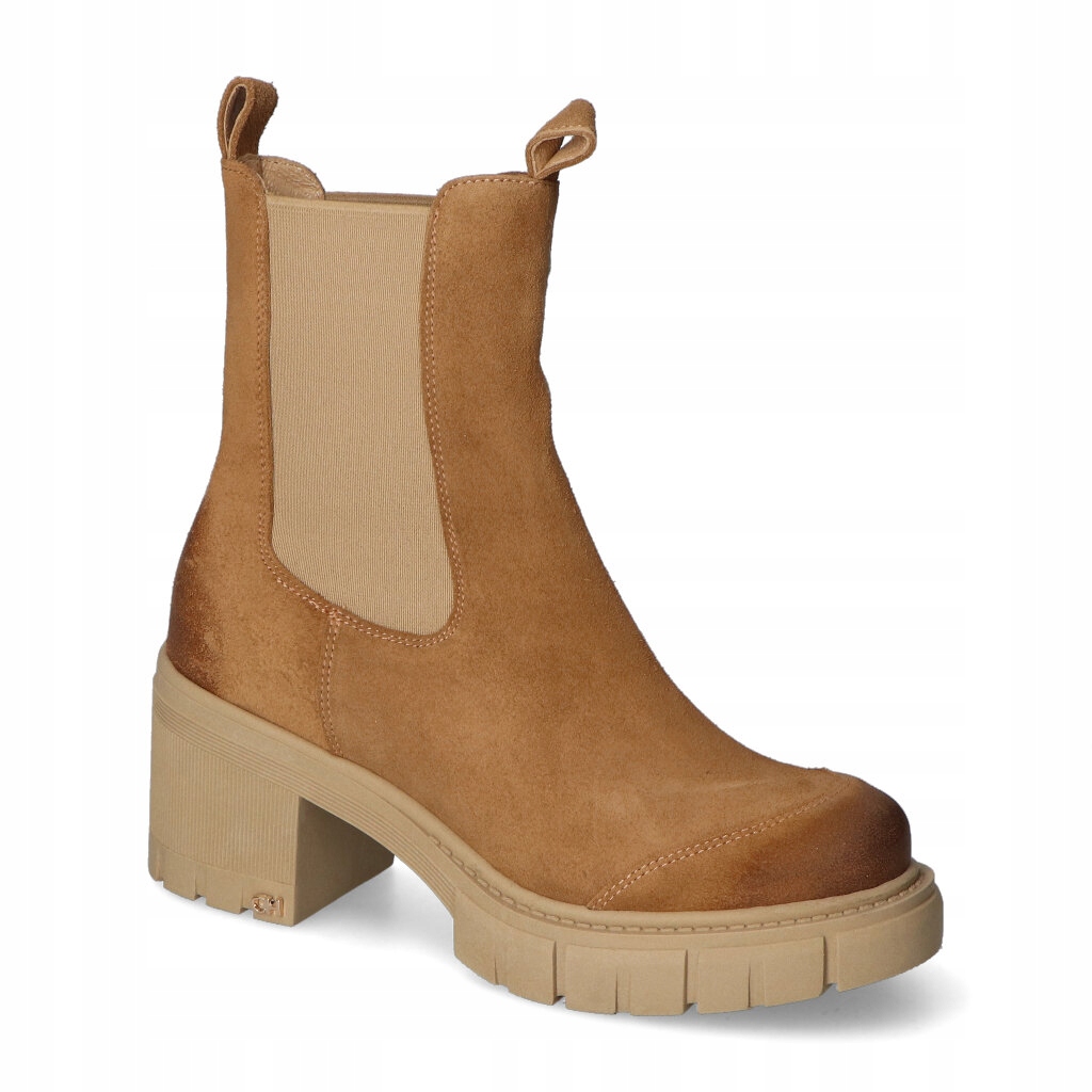 Kotníkové Boty Chebello 4301-473 Camel semiš 39