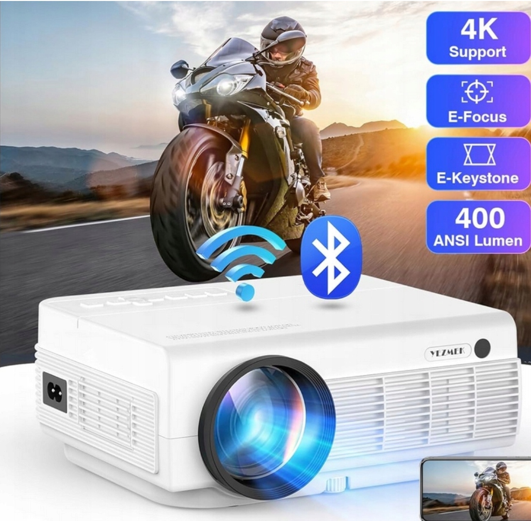 Projektor Yezmek V7 LED 1080P Full HD 12000 l 4k/tvbox/android/ps5