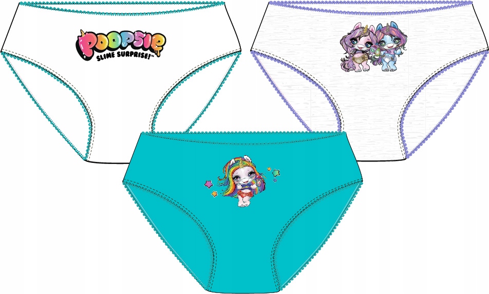 

Majtki Dziewczęce Poopsie Slime 3-PACK 128/134