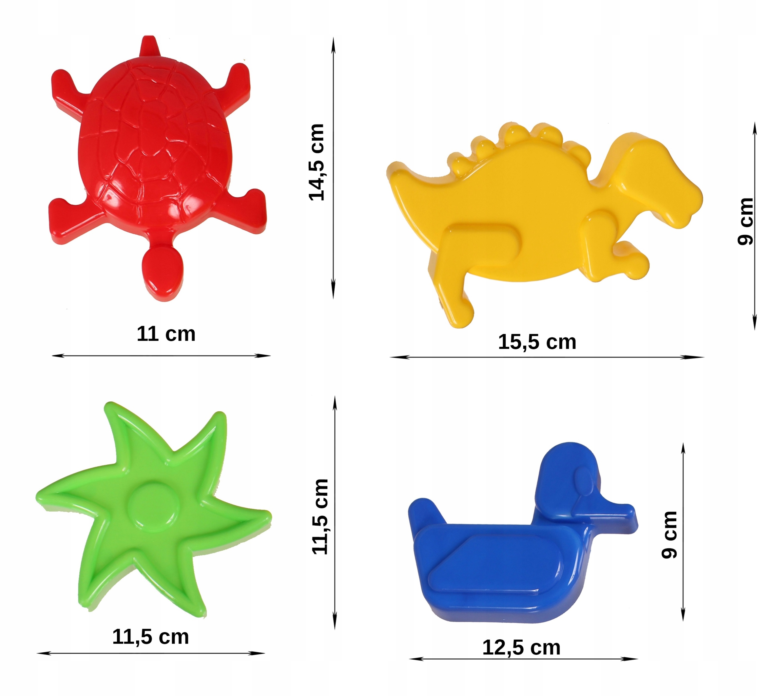 ZESTAW 6 FOREMEK DO PIASKU NA PLAŻĘ DO PIASKOWNICY DIPLO Marka inna